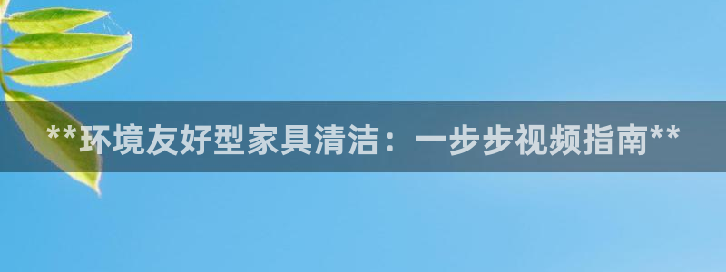 杏耀注册地址：**环境友好型家具清洁：一步步视频指南**